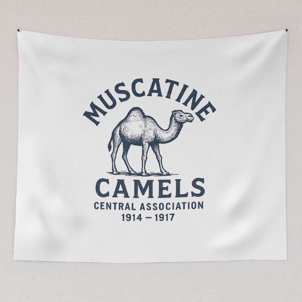 Item preview, Muscatine Camels Vintage Baseball Logo (1914–1917) designed and sold by BackstopAndCo.