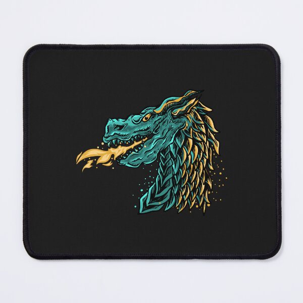 Item preview, Blue dragon with fire oriental mythology designed and sold by Joncasmiart.