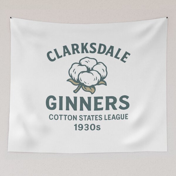 Item preview, Clarksdale Ginners Cotton States League Baseball – 1930s Vintage Logo designed and sold by BackstopAndCo.