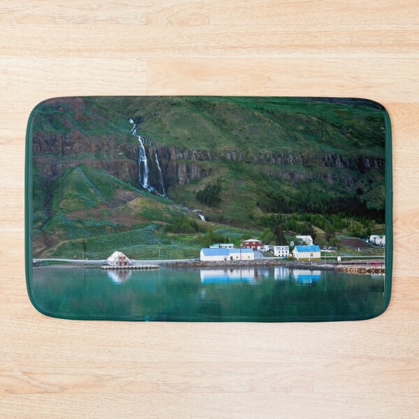 Item preview, Seydisfjordur Iceland Mountainside Waterfall designed and sold by Debra Martz.