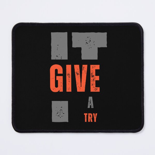 Item preview, Bold “Give It a Try” Motivational Design – Grunge Lettering Typography Art designed and sold by SmyrnaArtGalery.