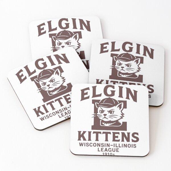 Item preview, Elgin Kittens Vintage Baseball Logo – Wisconsin-Illinois League (1910s) designed and sold by BackstopAndCo.