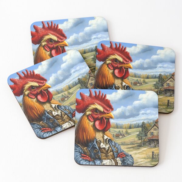 Item preview, Rooster in a Farm Setting with Rustic Atmosphere designed and sold by Artessie.