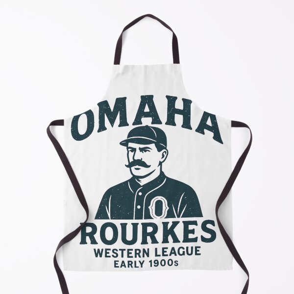 Item preview, Omaha Rourkes Vintage Baseball Logo – Western League (Early 1900s) designed and sold by BackstopAndCo.