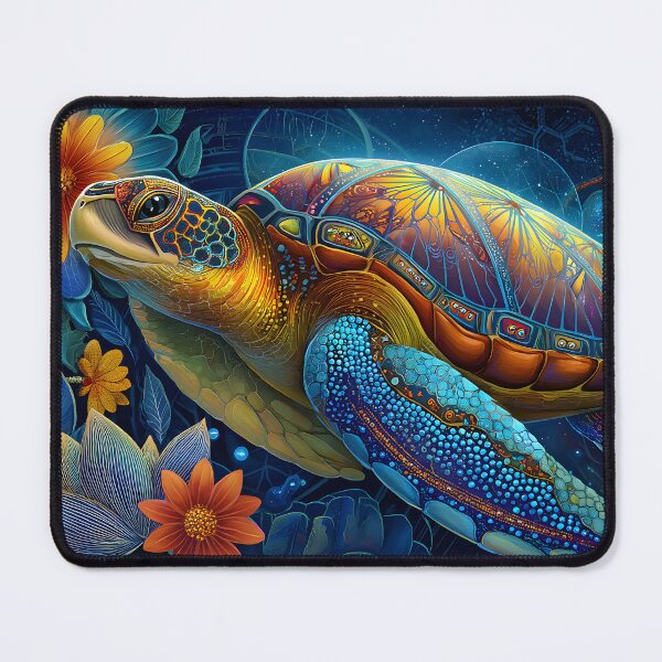 Item preview, Vibrant Underwater Turtle in Colorful Surroundings designed and sold by Artessie.
