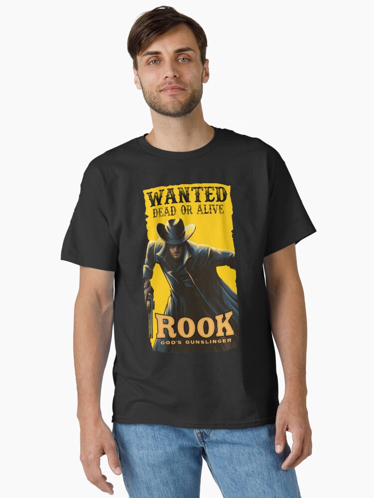 Thumbnail 1 of 7, Classic T-Shirt, Wanted: ROOK designed and sold by literaryoutlaw.
