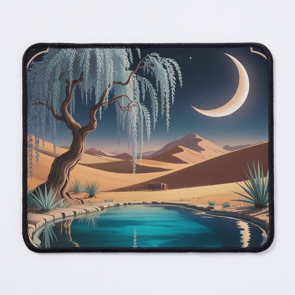 Item preview, a serene moonlit desert oasis. designed and sold by Lilashakti ⭐️ ⭐️ ⭐️ ⭐️ ⭐️.