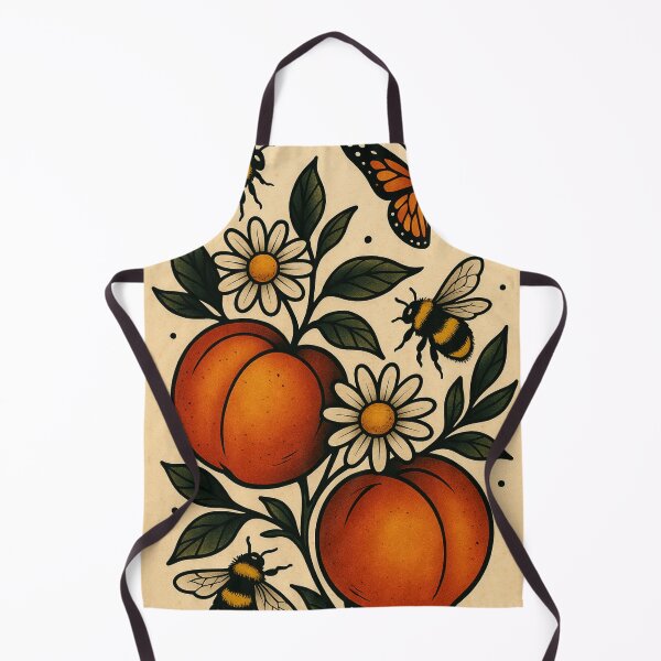Item preview, Summer Vibes Peach Tattoo Artist Retro Poster Orchard Vintage designed and sold by Wild Blood Designs.