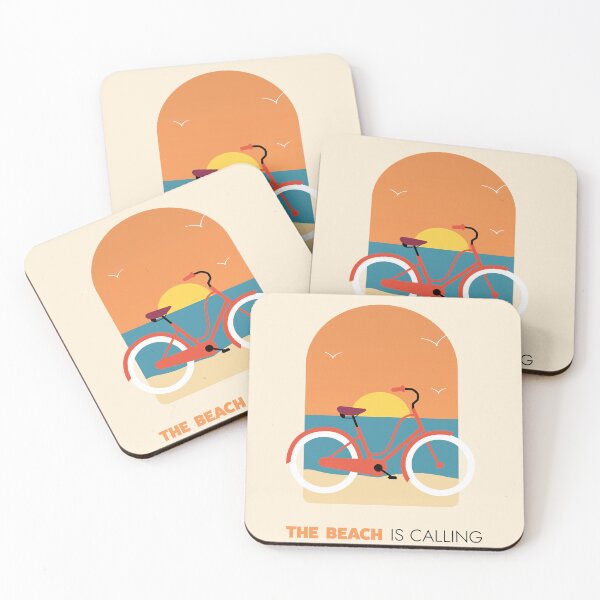 Item preview, The Beach Is Calling – Bike & Sunset Design designed and sold by Fran Studio.