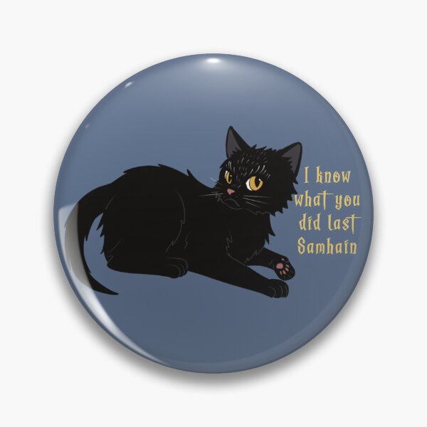 Item preview, I Know What You Did Last Samhain – Gothic Black Cat Design designed and sold by Fireborne Studio.