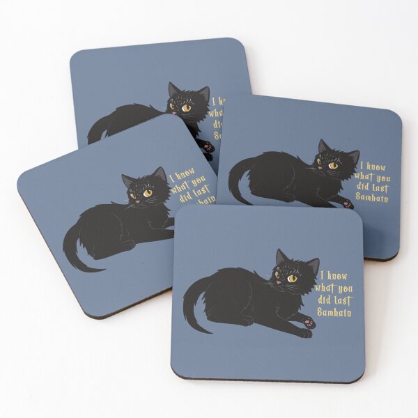 Item preview, I Know What You Did Last Samhain – Gothic Black Cat Design designed and sold by Fireborne Studio.