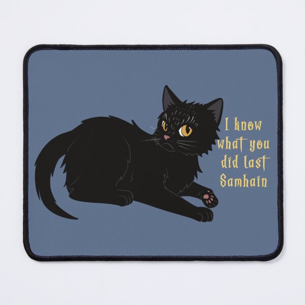 Item preview, I Know What You Did Last Samhain – Gothic Black Cat Design designed and sold by Fireborne Studio.