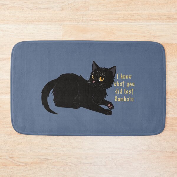 Item preview, I Know What You Did Last Samhain – Gothic Black Cat Design designed and sold by Fireborne Studio.