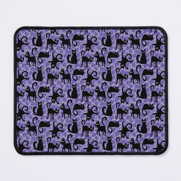 Item preview, Black Cats Animal Print - Purple & Sweet Lavender designed and sold by Una Somerville.