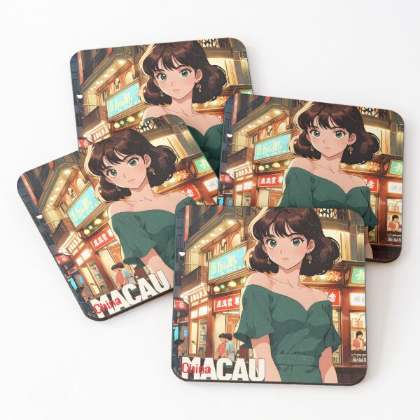 Item preview, Romantic Farewell in Macau China – Retro Anime Travel Girl Love Quote designed and sold by Kawaii-Sky.