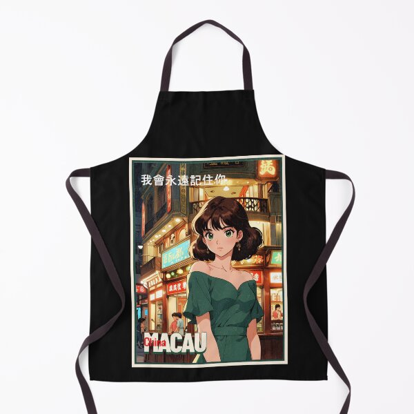 Item preview, Romantic Farewell in Macau China – Retro Anime Travel Girl Love Quote designed and sold by Kawaii-Sky.
