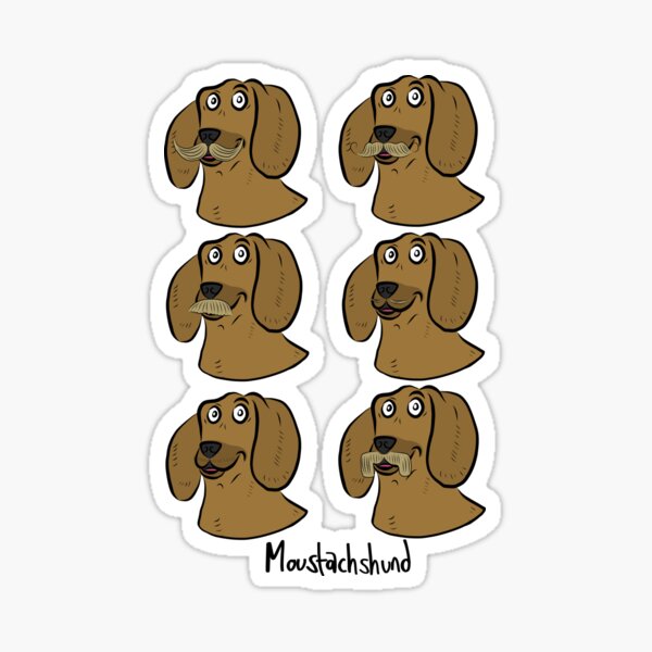 Item preview, Moustachshund designed and sold by GiddingsGifts.