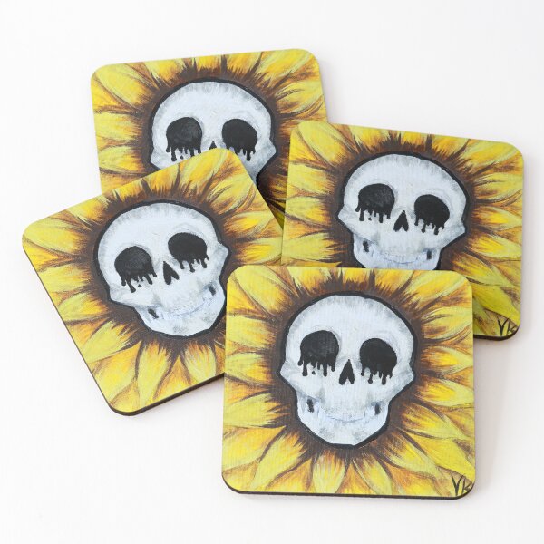 Item preview, Sunflower Skull designed and sold by VampireKitten.