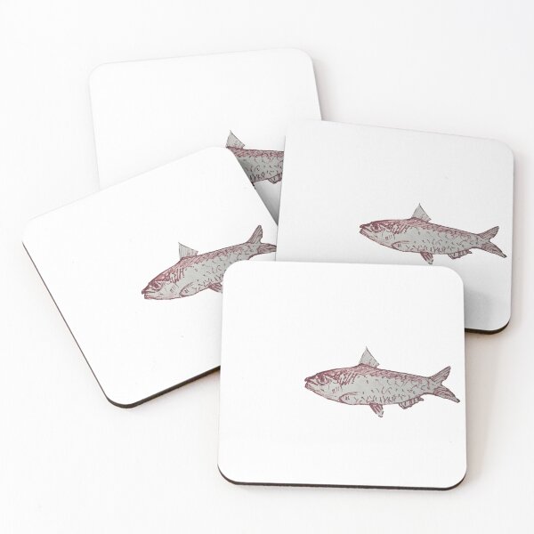 Item preview, Minimalistic aesthetic fish drawing illiustration designed and sold by Orange-jello.