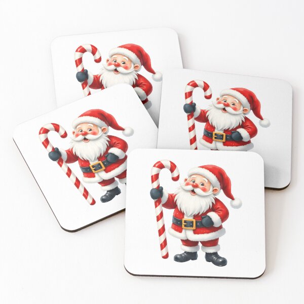 Item preview, Vintage Cartoon Candy Cane Santa Claus designed and sold by FunCartoonSpot.