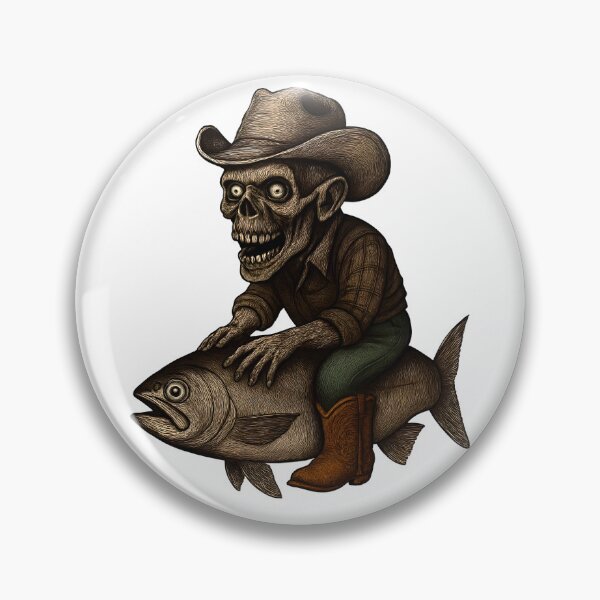 Artikelvorschau, Zombie-Cowboy reitet Fisch entworfen und verkauft von NightTimeJ.
