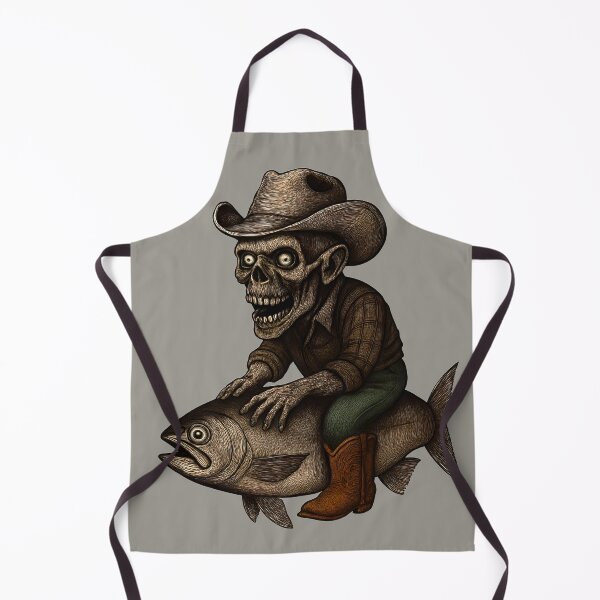 Item preview, Zombie Cowboy Riding Fish designed and sold by NightTimeJ.