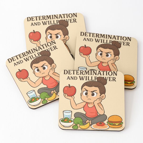 Item preview, Détermination et Volonté : Le Défi du Régime Determination and Willpower: The Diet Challenge designed and sold by Drawingshirts.
