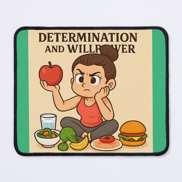Item preview, Détermination et Volonté : Le Défi du Régime Determination and Willpower: The Diet Challenge designed and sold by Drawingshirts.