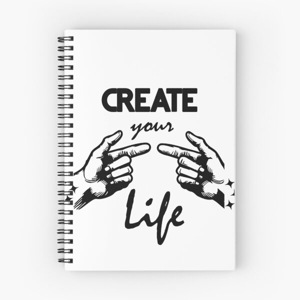 Item preview, Create Your Life Positive Mindset Typography Art designed and sold by kenneth&co .