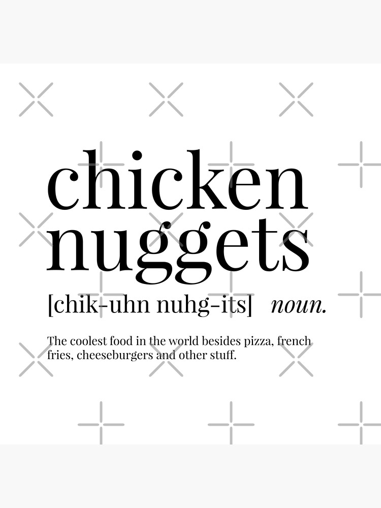 "Chicken Nuggets Definition" Throw Pillow for Sale by definingprints Redbubble