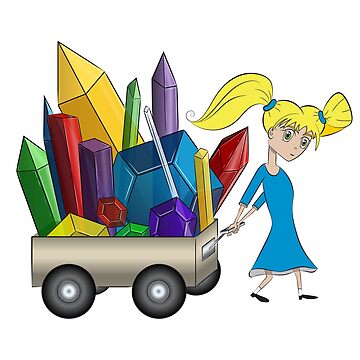 Artwork thumbnail, Gem Girl with Cart of Crystals by Lauren Visual Arts