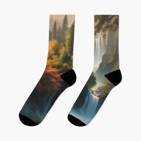 Item preview, Mystical Autumn Forest with Waterfalls and Sun Rays designed and sold by Uniquely Yours.