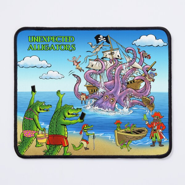 Item preview, Unexpected Alligators Stop To Admire The Kraken designed and sold by 3-Beans-Art.