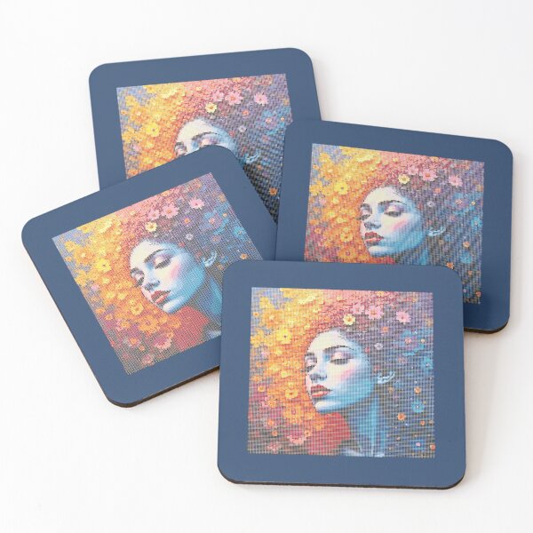 Item preview, Girl’s Serene Face in a Floral Dream designed and sold by MosaicFan.