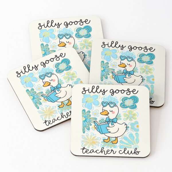 Item preview, Funny Silly Goose Teacher Club - Retro Floral Back To School Cute Teacher Goose  designed and sold by ivotee.
