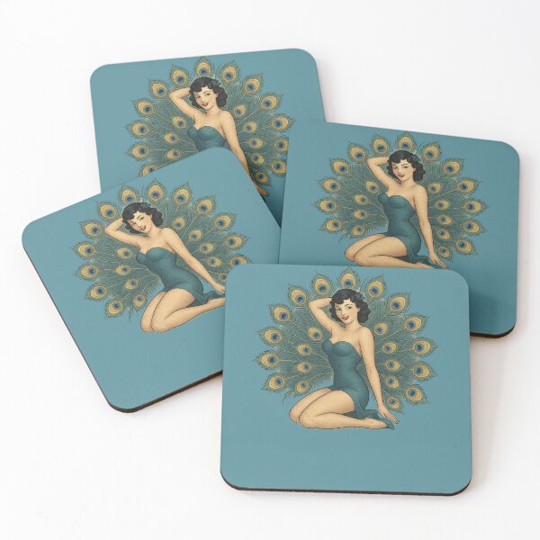Item preview, Peacock Pinup designed and sold by FrictionMaxxing.