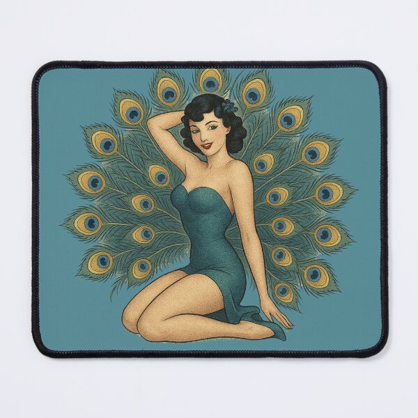 Item preview, Peacock Pinup designed and sold by FrictionMaxxing.