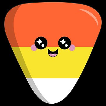 Artwork thumbnail, Cute Candy Corn - Kawaii Halloween Art by Lauren Visual Arts