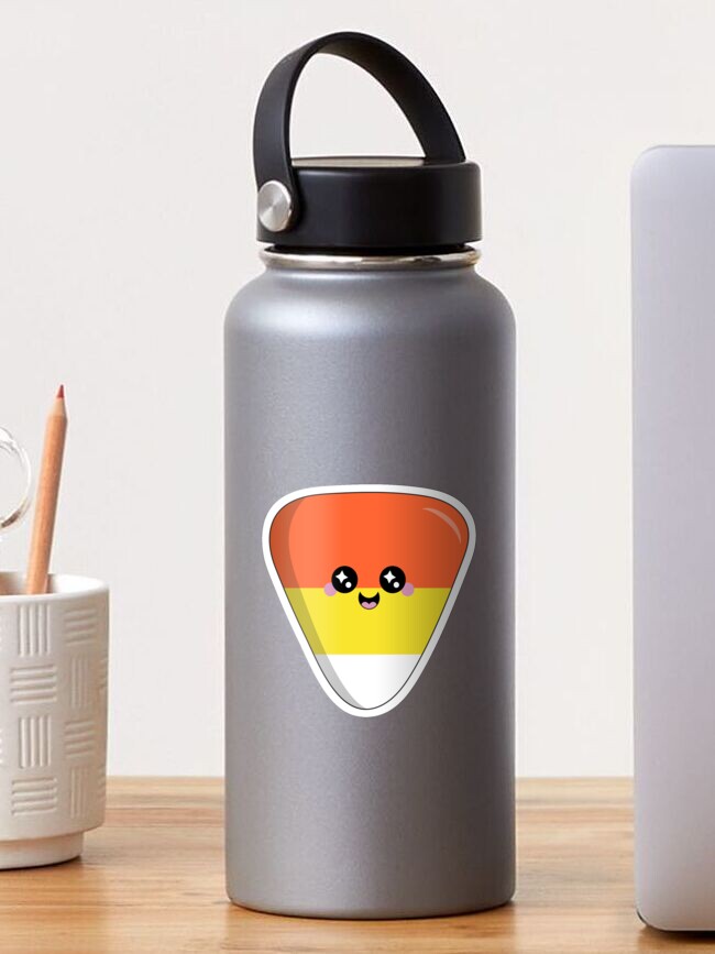 Thumbnail 1 of 3, Sticker, Cute Candy Corn - Kawaii Halloween Art designed and sold by lberkleydesigns.