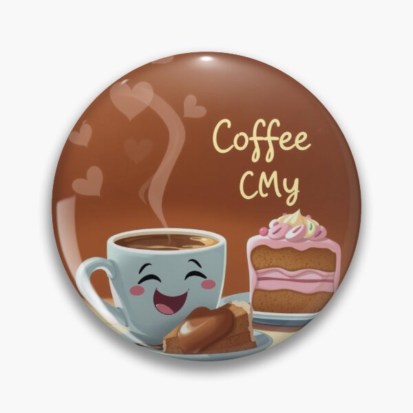 Item preview, Coffret café drôle avec gâteau rose et blanc - Funny coffee set with pink and white cake designed and sold by Drawingshirts.