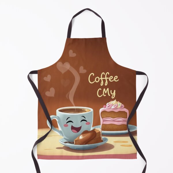 Item preview, Coffret café drôle avec gâteau rose et blanc - Funny coffee set with pink and white cake designed and sold by Drawingshirts.