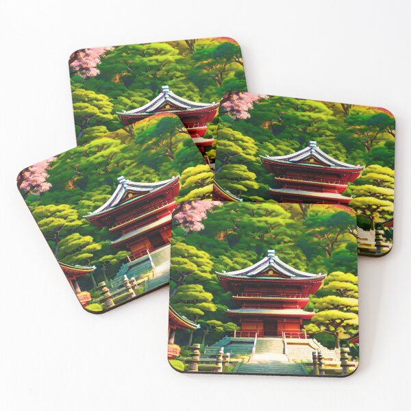 Item preview, Cherry Blossom Temple  designed and sold by ZenGrooves.
