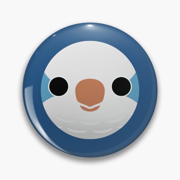 Item preview, The face of a Blue Monk Parakeet designed and sold by INKOYADO.