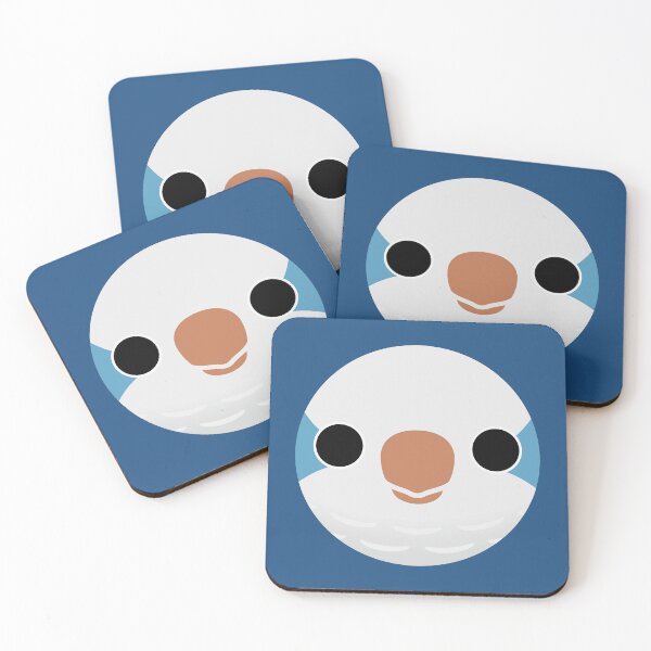 Item preview, The face of a Blue Monk Parakeet designed and sold by INKOYADO.