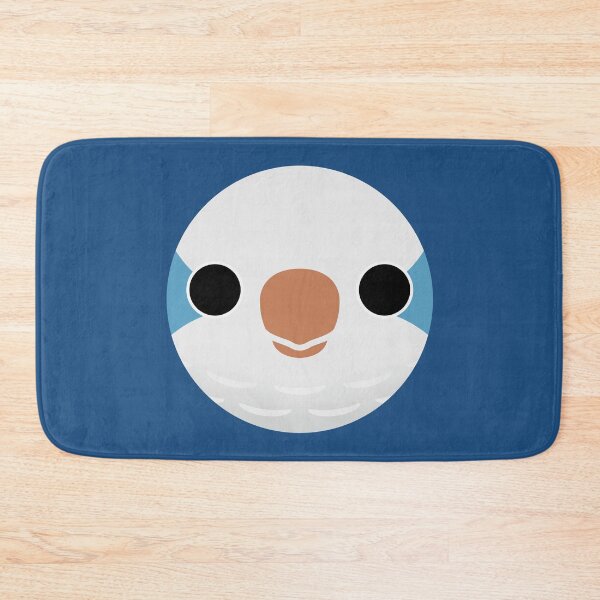 Item preview, The face of a Blue Monk Parakeet designed and sold by INKOYADO.