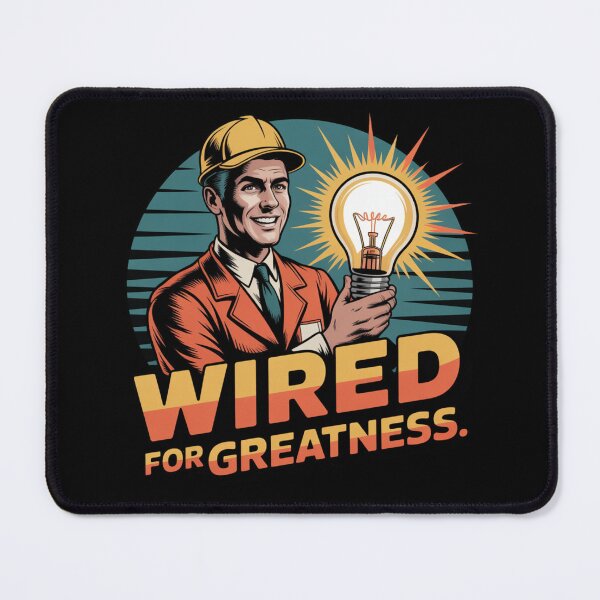 Item preview, Wired For Greatness, Funny Electrician, Blue Collar Pride Gift  T‑Shirt designed and sold by podlook.