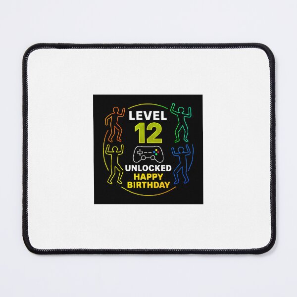 Item preview, Level 12 Unlocked Birthday Neon Circle | Gamer Party PNG Design designed and sold by Aucia.