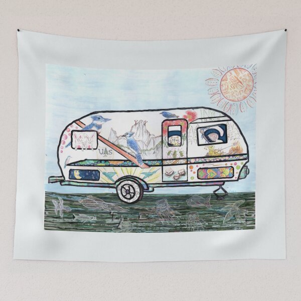 Item preview, The bluebird camper designed and sold by bibiwildstudio.