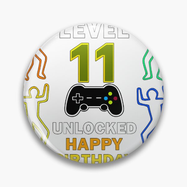 Item preview, Level 11 Unlocked Birthday Neon Circle | Gamer Party PNG Design designed and sold by Aucia.