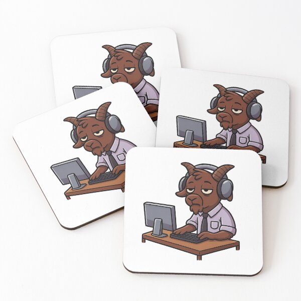 Item preview, Burnt Out Office Goat – Corporate Life designed and sold by CanSparkleArt.